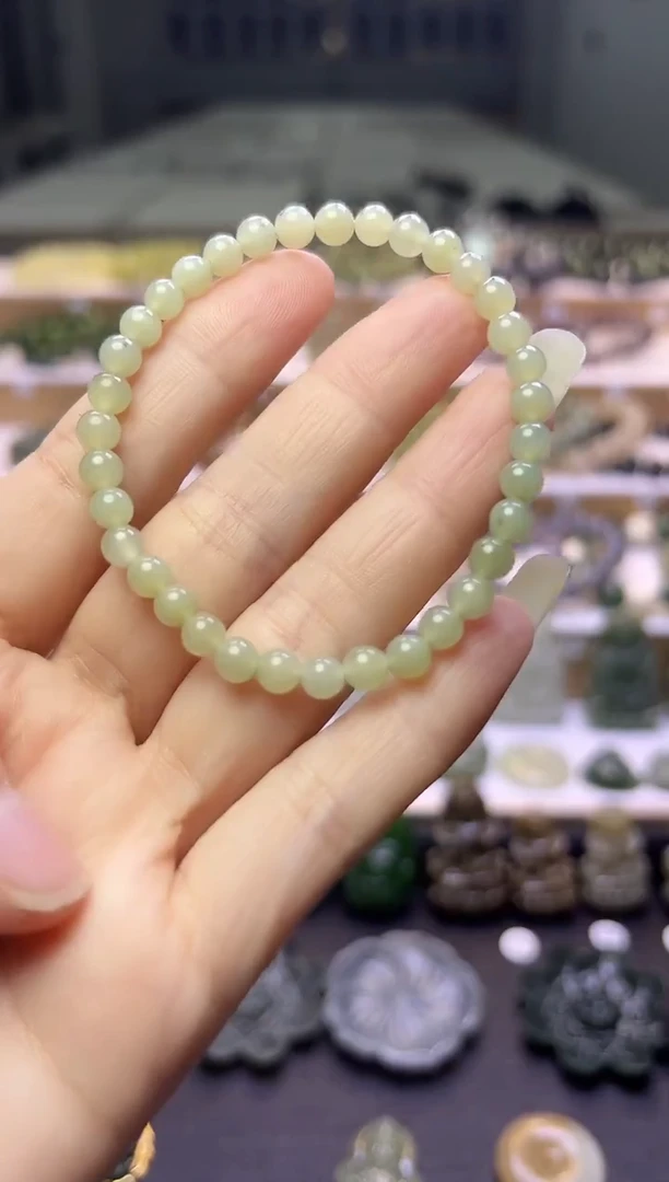 未镶嵌手串和田玉238号链接卡5mm