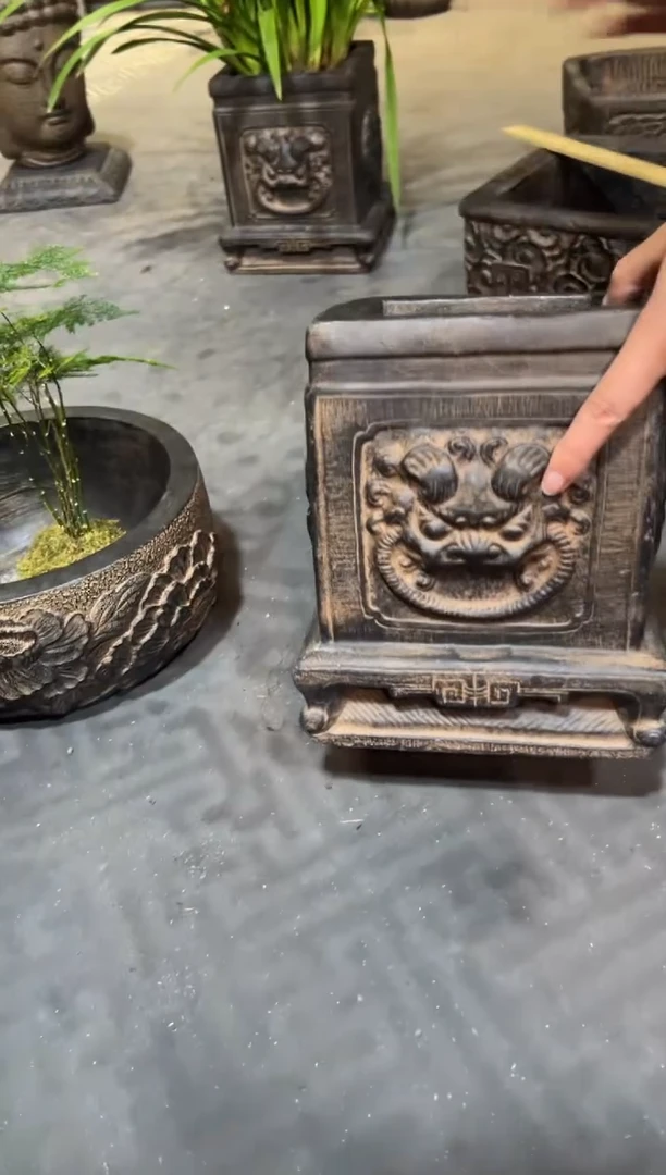 陶土【火山泥】虎头方墩