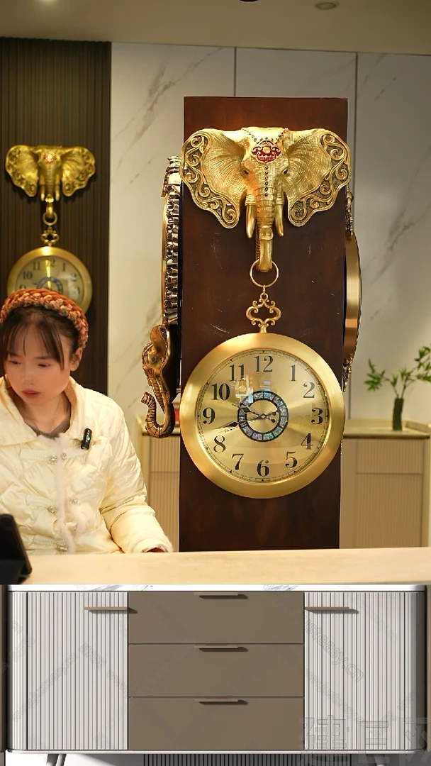 【闪购商品】有机玻璃黄铜挂钟