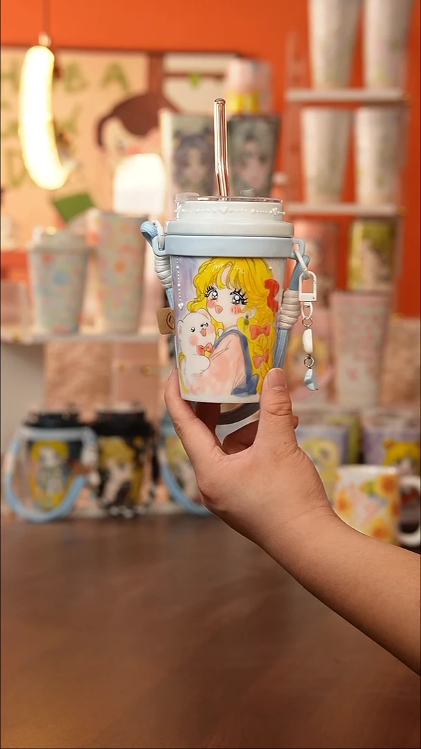 (玉泥）景德镇手工手绘万花文创陶瓷杯