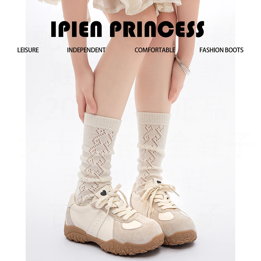 小个子厚底内增高真皮德训鞋2025秋冬新款运动时尚轻奢潮牌休闲鞋