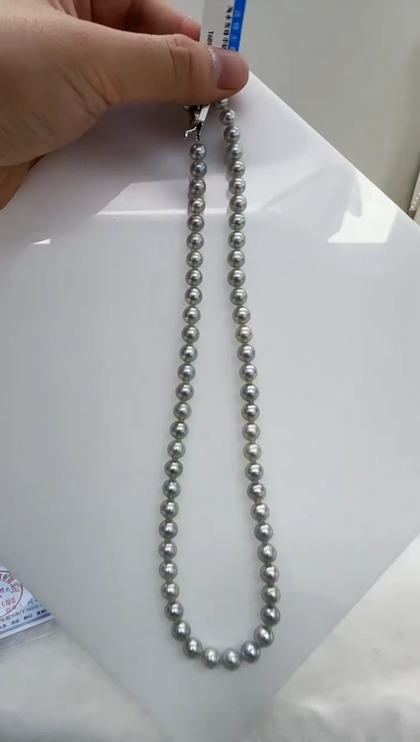 【闪购商品】海水珍珠DA未镶嵌灰珠串 t689