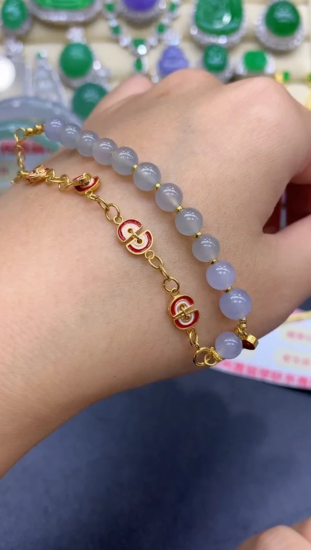 18K金镶嵌手链翡翠265-中国好珍宝1