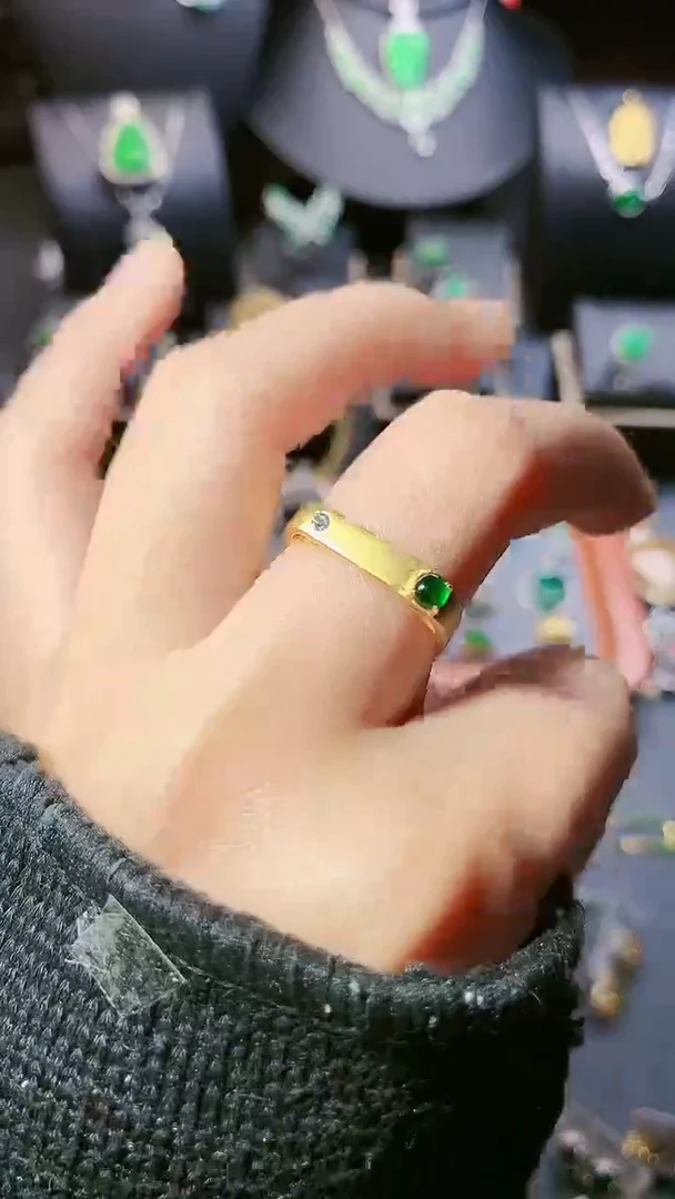 【闪购商品】翡翠戒指银S925镶嵌戒指