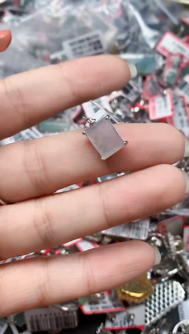 银S925镶嵌戒指翡翠天然A货缅甸翡翠