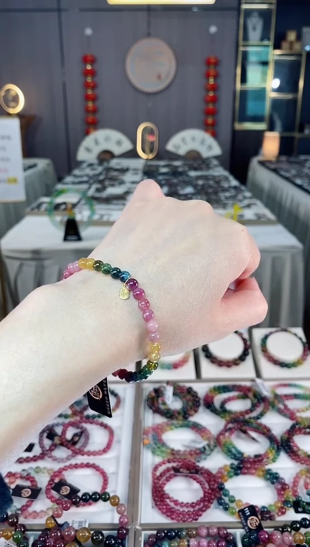 未镶嵌老矿碧玺单圈手串5mm+碧玺多样性发货一条hon