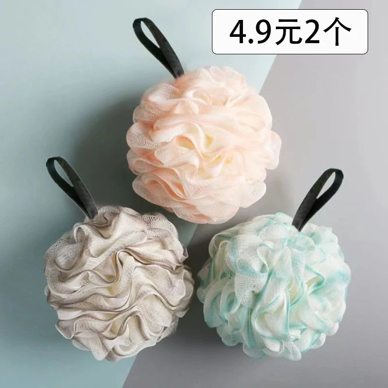 【2个】高档大号沐浴球不散沐浴花球宿舍成人韩版散花学生浴球