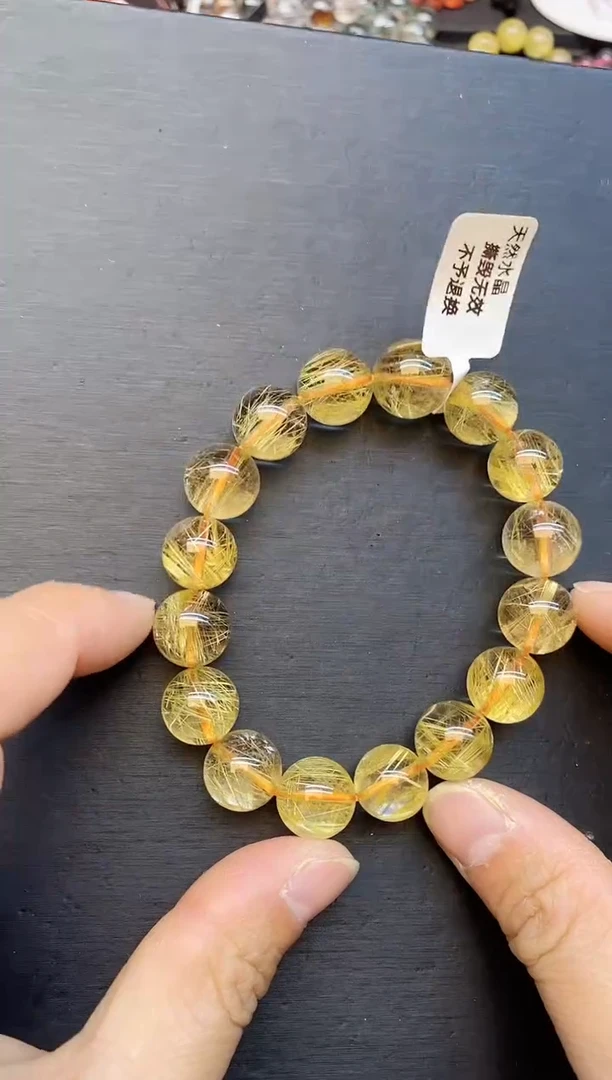 【闪购商品】水晶手链未镶嵌b84 金发13mm