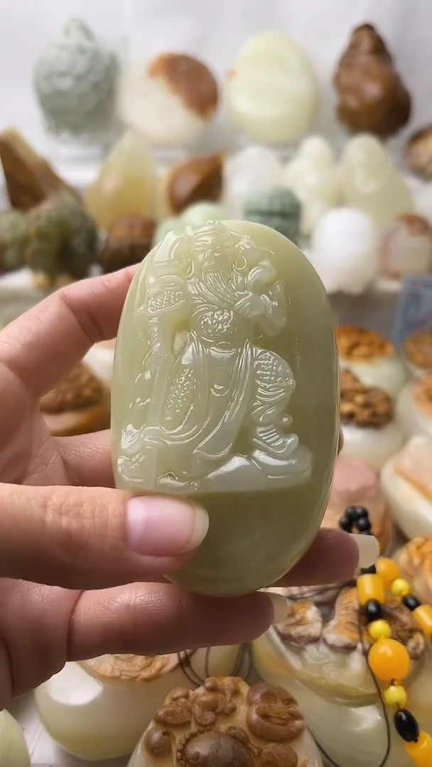 石材古青石棉纹正常不退换关公