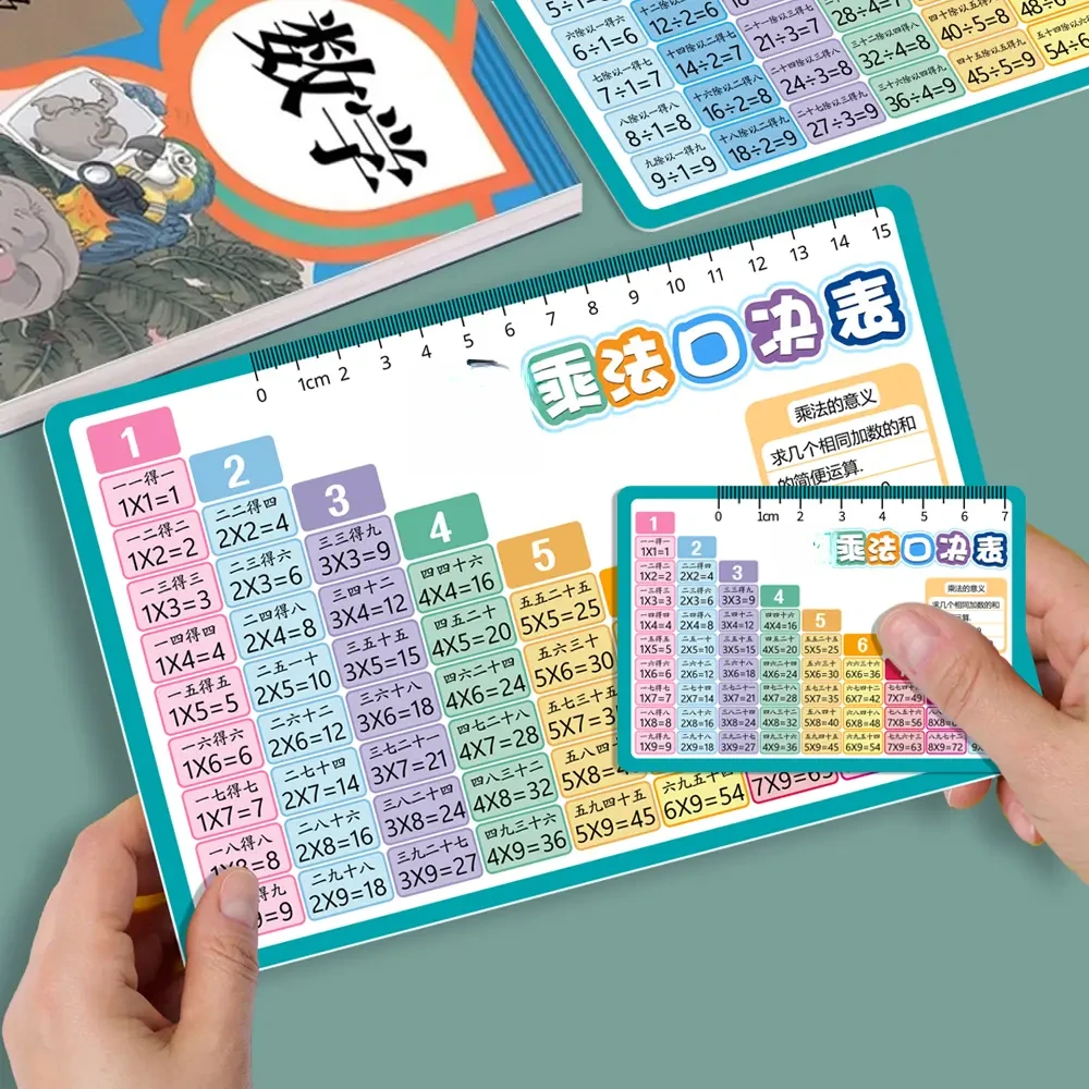 【买大送小】九九乘法除法口诀表小学一二三年级算术99口诀卡天天练