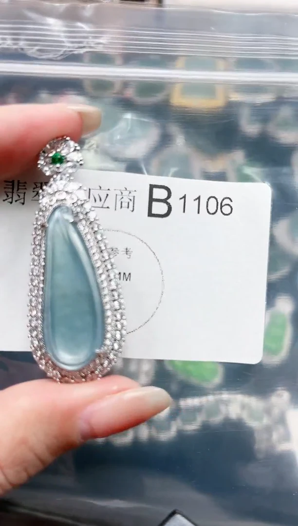 【闪购商品】翡翠颈饰未镶嵌1106赠皮绳