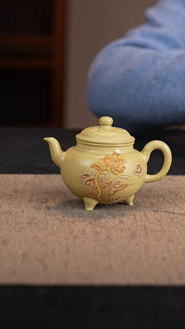 【闪购商品】紫砂茶壶本山绿三足大彬