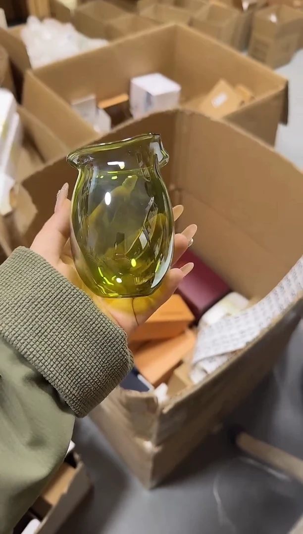 绿色无耳公道杯