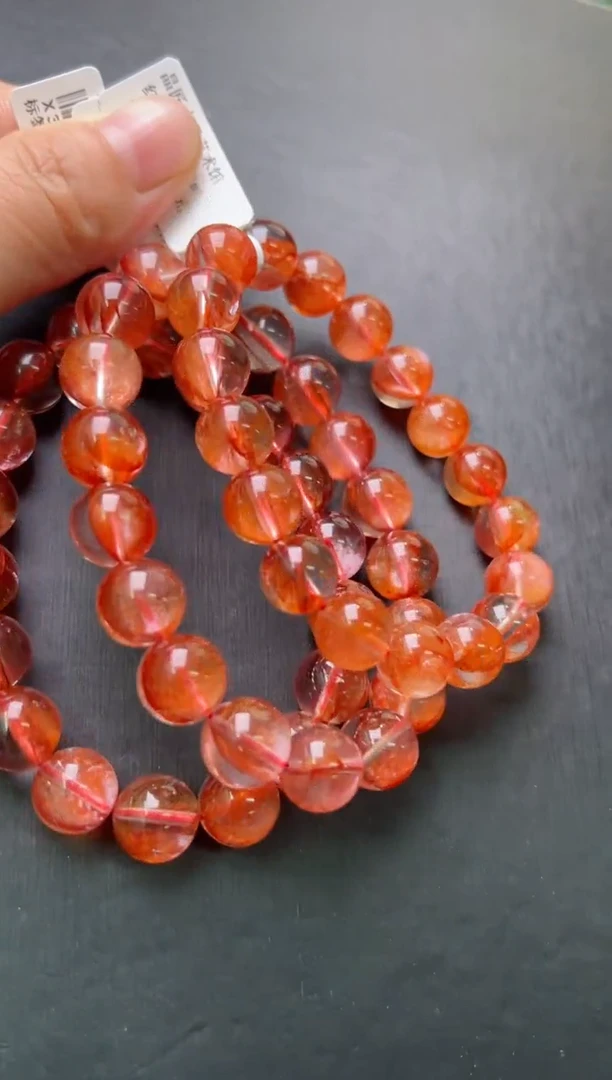 【闪购商品】水晶单圈未镶嵌红胶花手串11m+多样发一 X37808