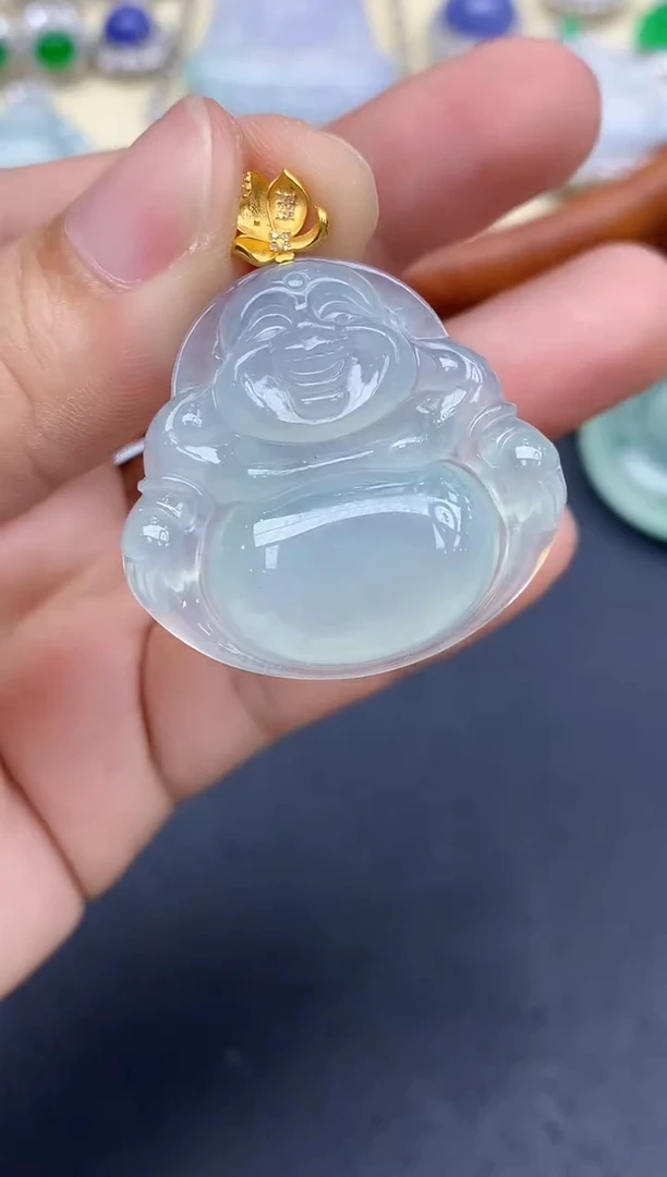 颈饰18K金镶嵌翡翠312-中国好珍宝