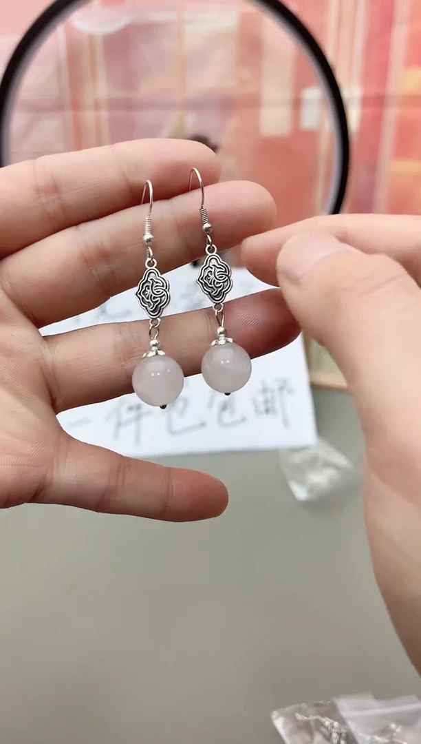 银S925镶嵌耳饰水晶y387