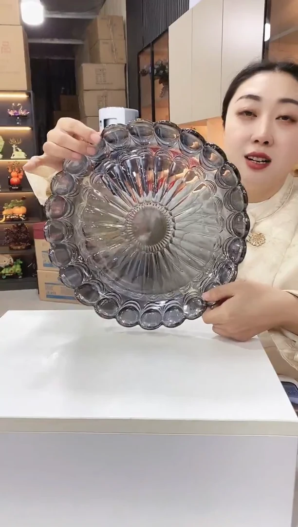 灰色凤羽托盘一个