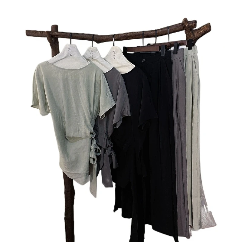 【亦里Yilane】绑带短袖套装5533T