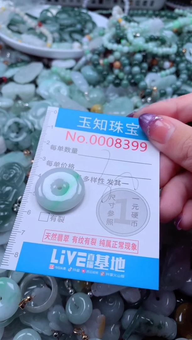 翡翠未镶嵌吊坠(不含链)8399