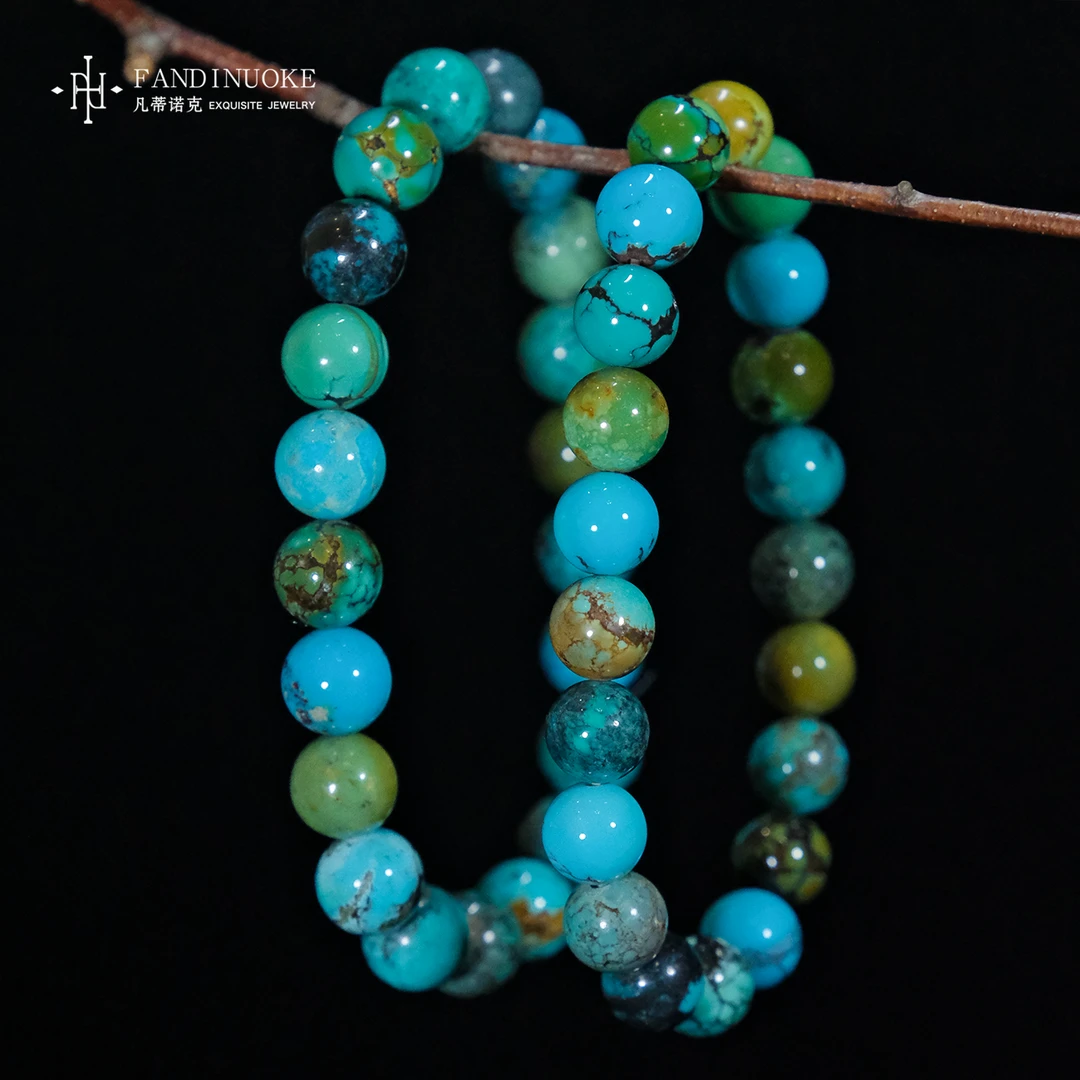 【加加专属】22 MJ88149-三彩|绿松石圆珠手串-多样性发一件-9mm