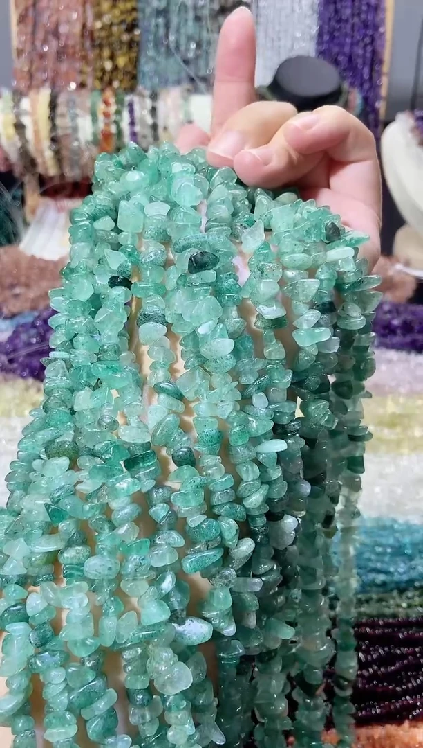未镶嵌珠宝半成品水晶绿草莓晶