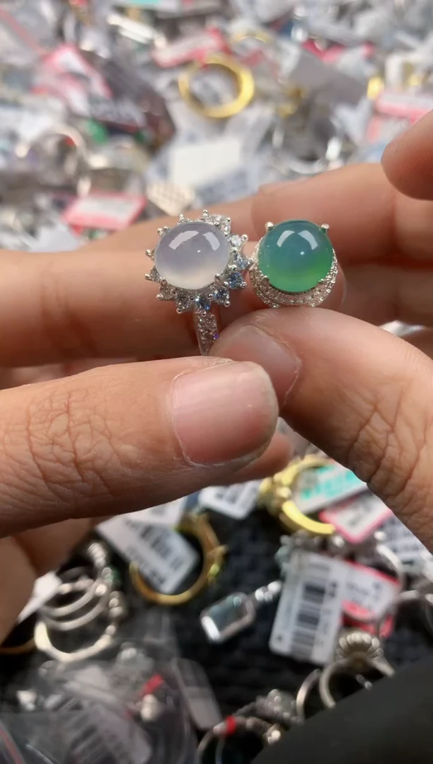 未镶嵌戒指翡翠18-18-18     1