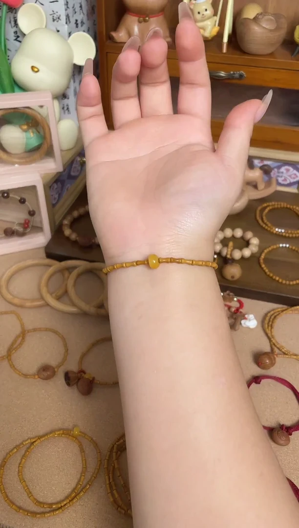 竹节素款单圈加黄跑环一物一拍