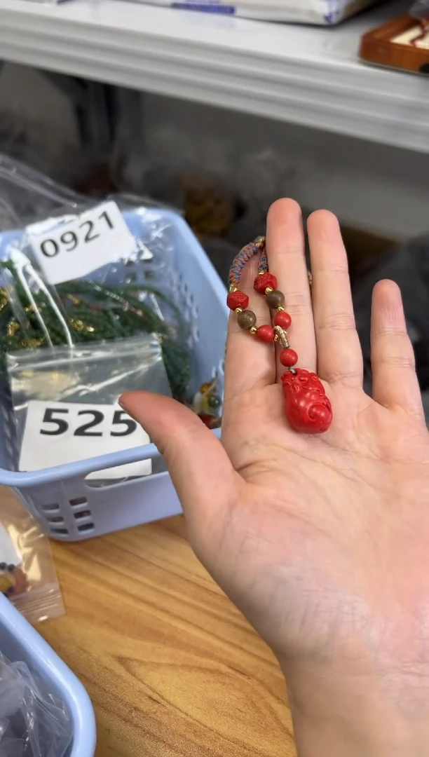 天然辰砂孤品朱砂貔貅款项链[1195]