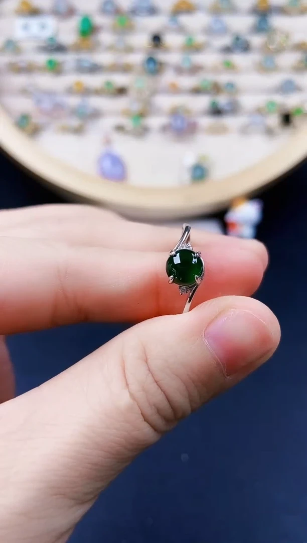 【闪购商品】翡翠戒指银S925镶嵌12012120