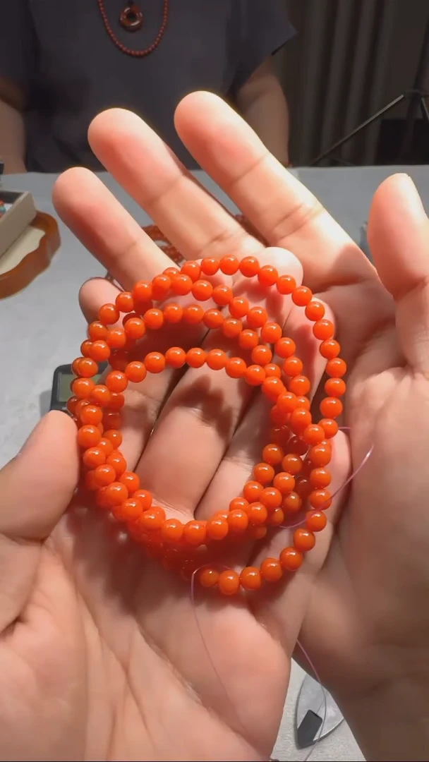 南红玛瑙手串未镶嵌保山滴水洞卡5+