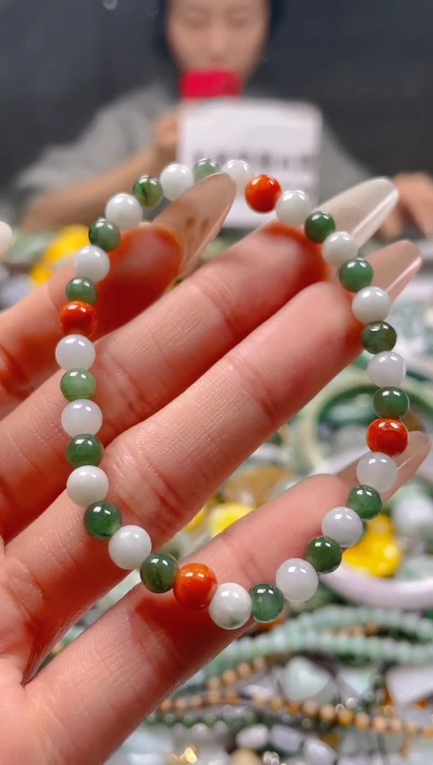 【闪购商品】翡翠颈饰未镶嵌5MM/J/翡翠A货一图一物