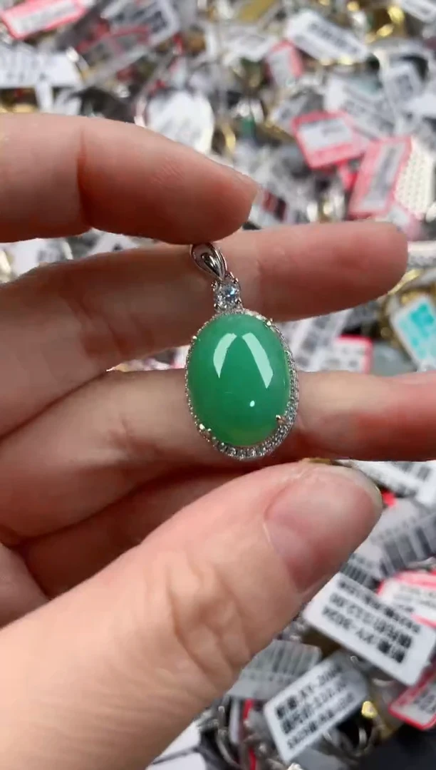 银S925镶嵌戒指翡翠999-----3