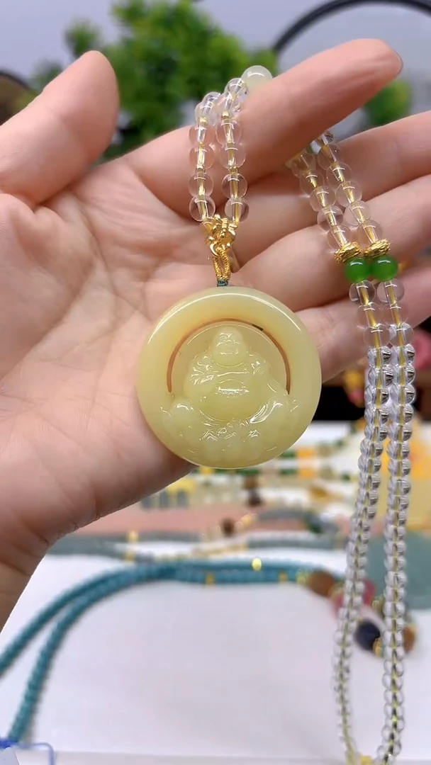 和田玉未镶嵌颈饰M744