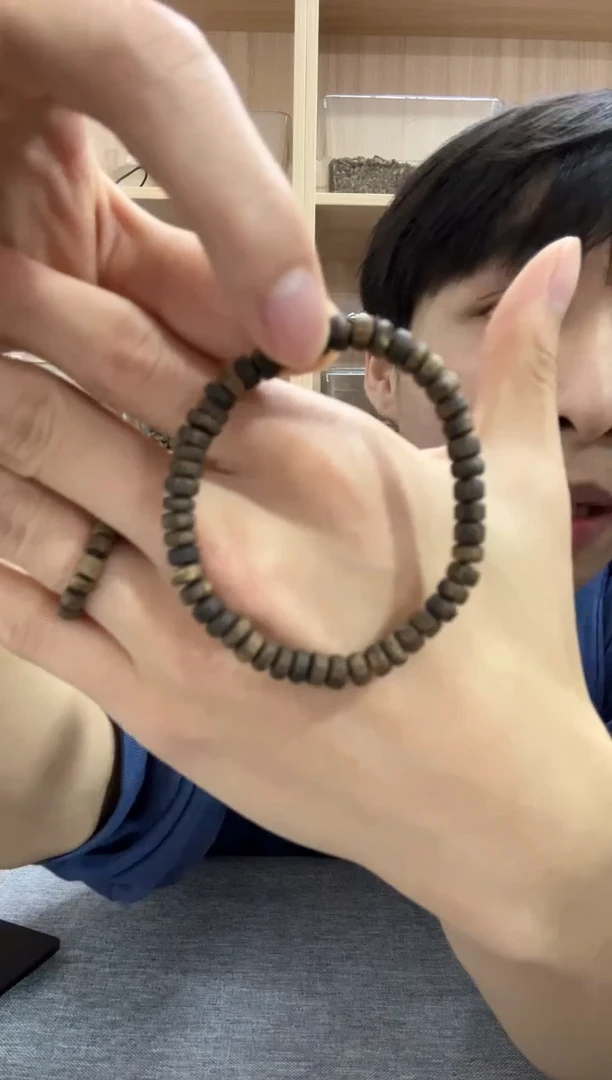 【闪购商品】沉香手串05沉水算盘珠单圈3.5克+多样性发其一