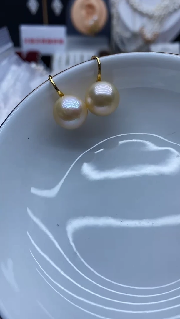 银S925镶嵌耳饰淡水珍珠多样性发其一