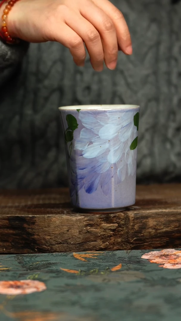【闪购商品】杯釉下彩手工手绘同款陶器