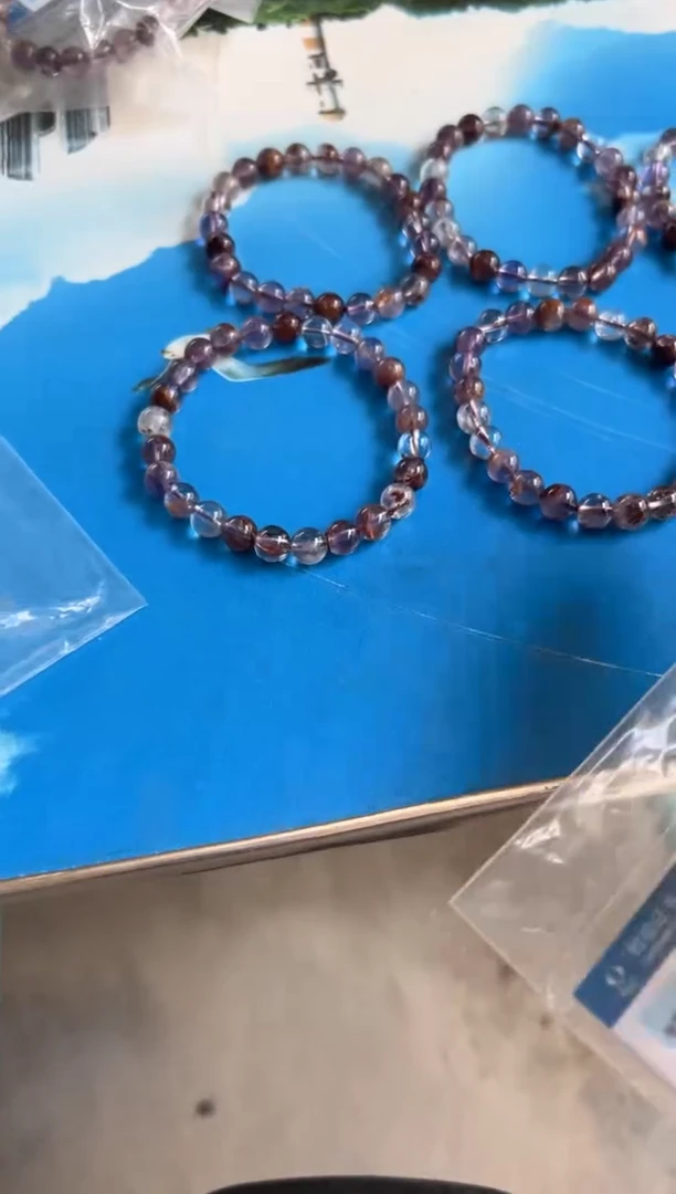 紫晶珠宝半成品未镶嵌天然极光23紫水晶手串多样性发一