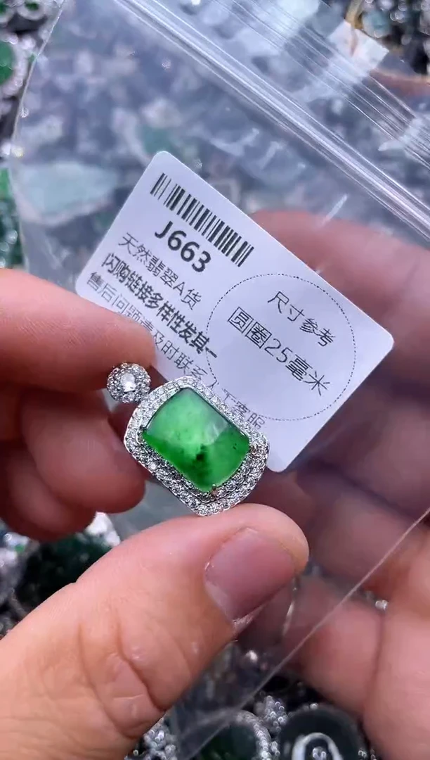 【闪购商品】翡翠颈饰未镶嵌J663吊坠