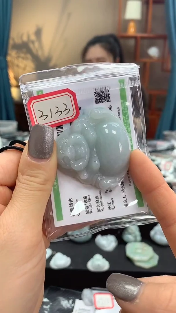 颈饰未镶嵌翡翠佛公3133