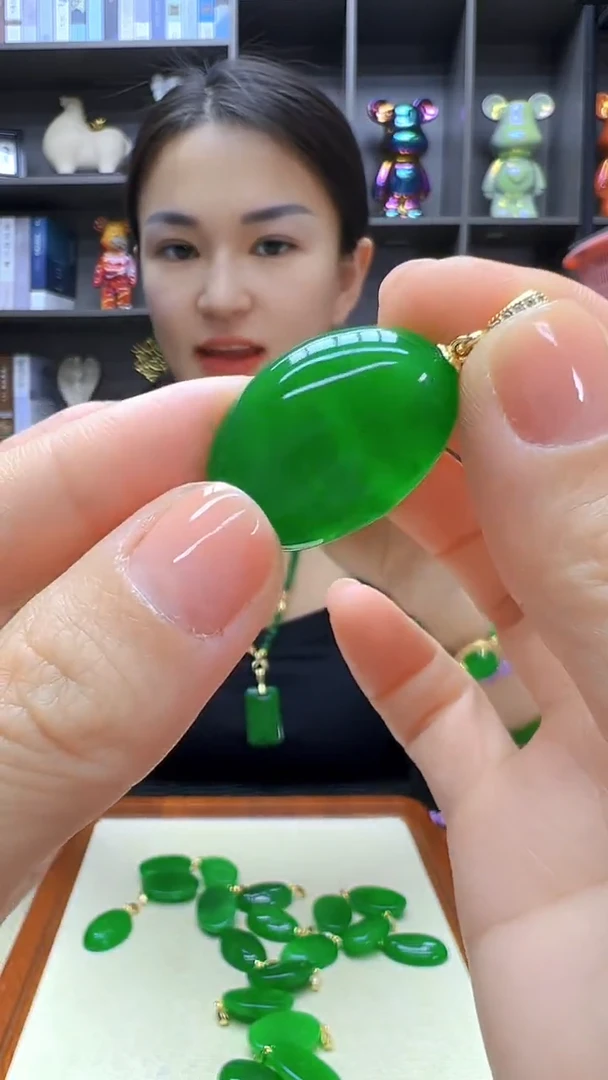 翡翠14K金镶嵌颈饰丹丹diy劲饰