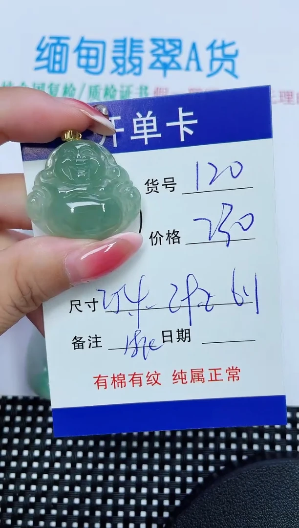 翡翠未镶嵌吊坠(赠链)120