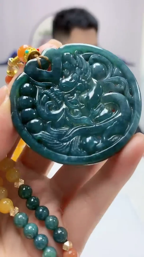 【闪购商品】定制翡翠未镶嵌5153ms-毛货177凤凰赠珠链