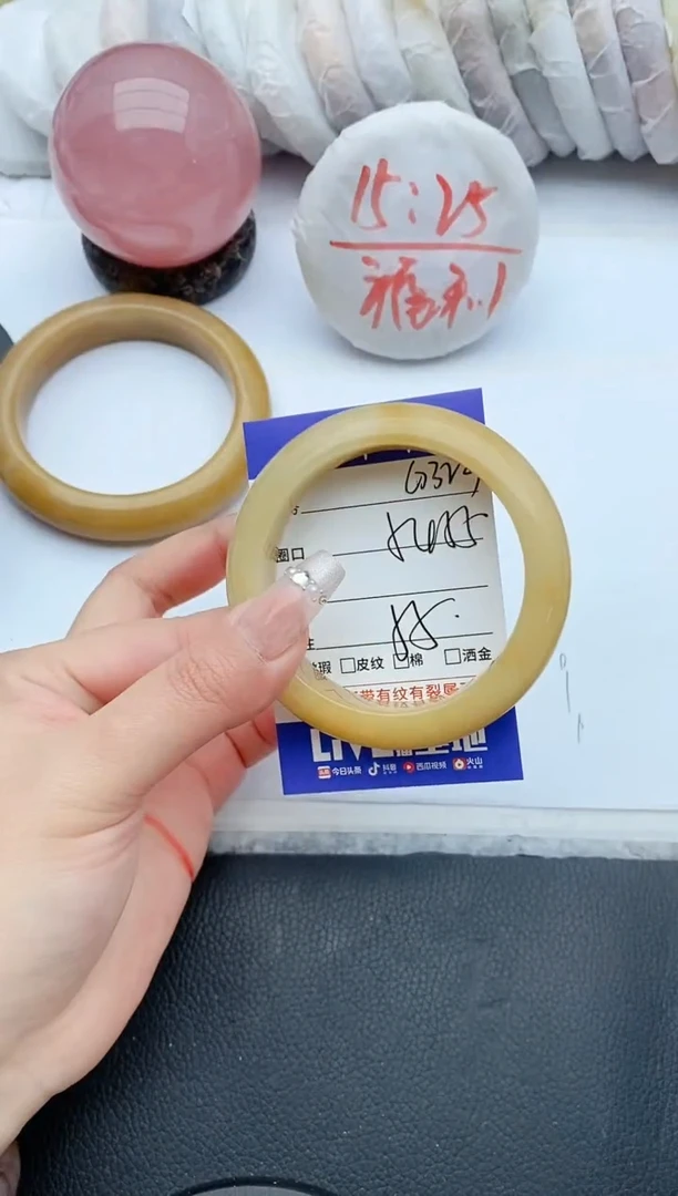 【闪购商品】石英质玉手镯未镶嵌G323+54/55