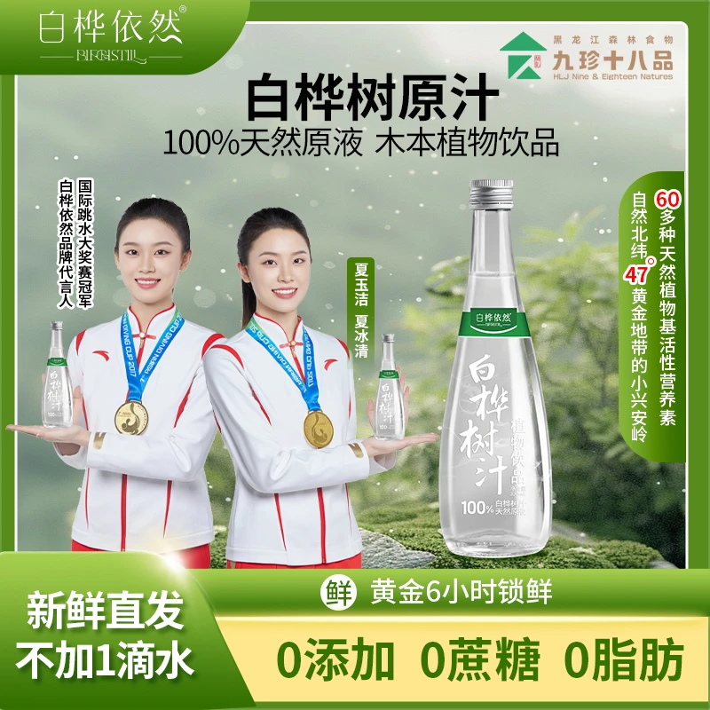 白桦依然 【12瓶装】白桦树汁天然原液植物饮品聚会送礼健康饮品