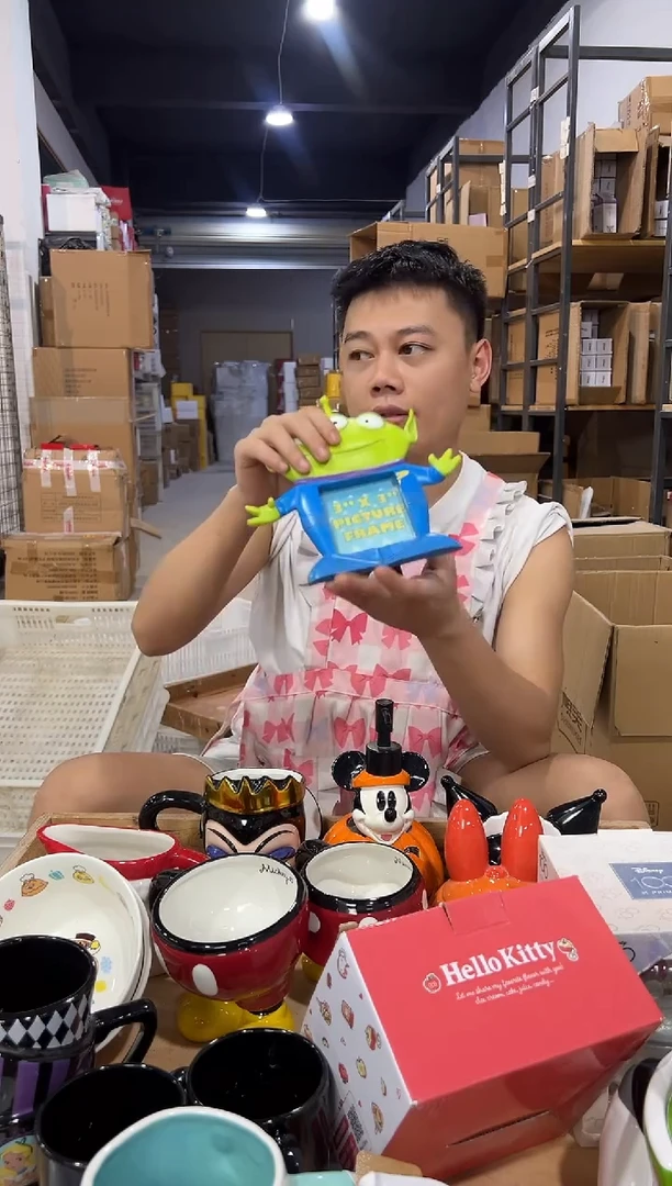 瓷片树脂三眼仔相框