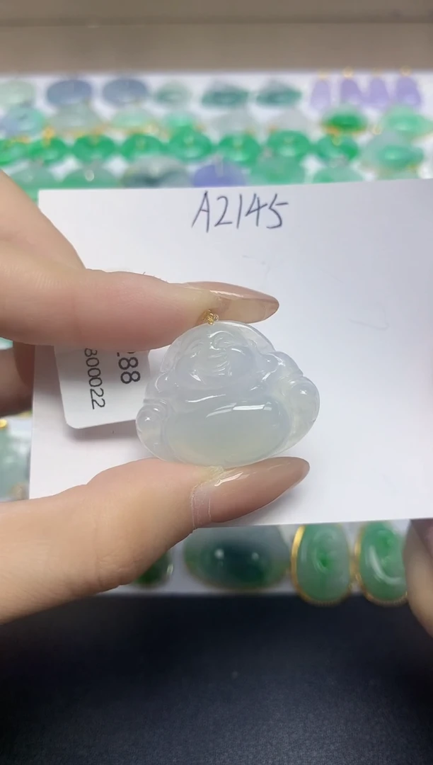 颈饰18K金镶嵌翡翠天然缅甸翡翠A货翡翠百元以上9元证书费自理