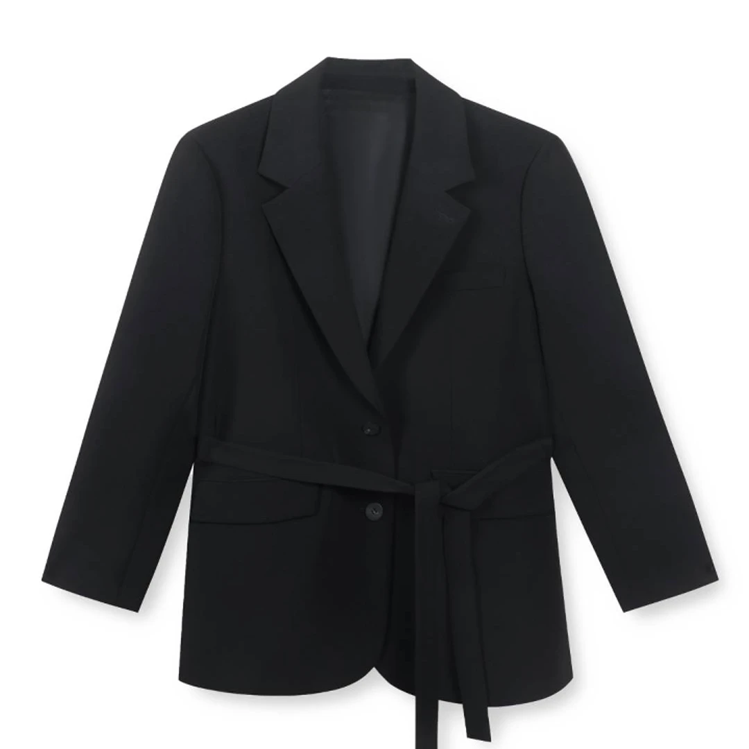 broadcast/播秋季百搭气质通勤绑带显瘦设计感时尚西装MDR3XD6530