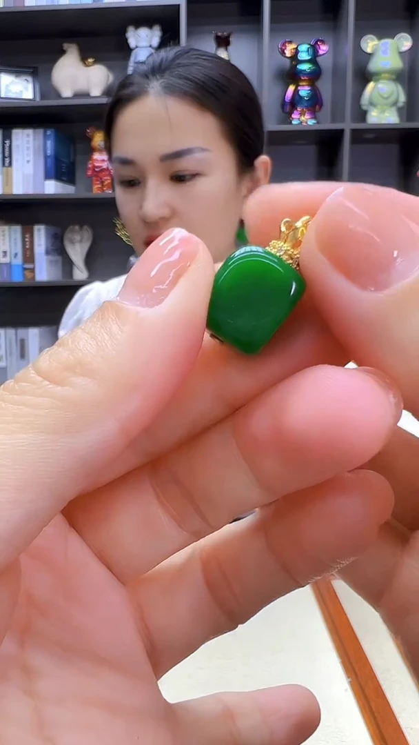 翡翠14K金镶嵌颈饰丹丹diy劲饰