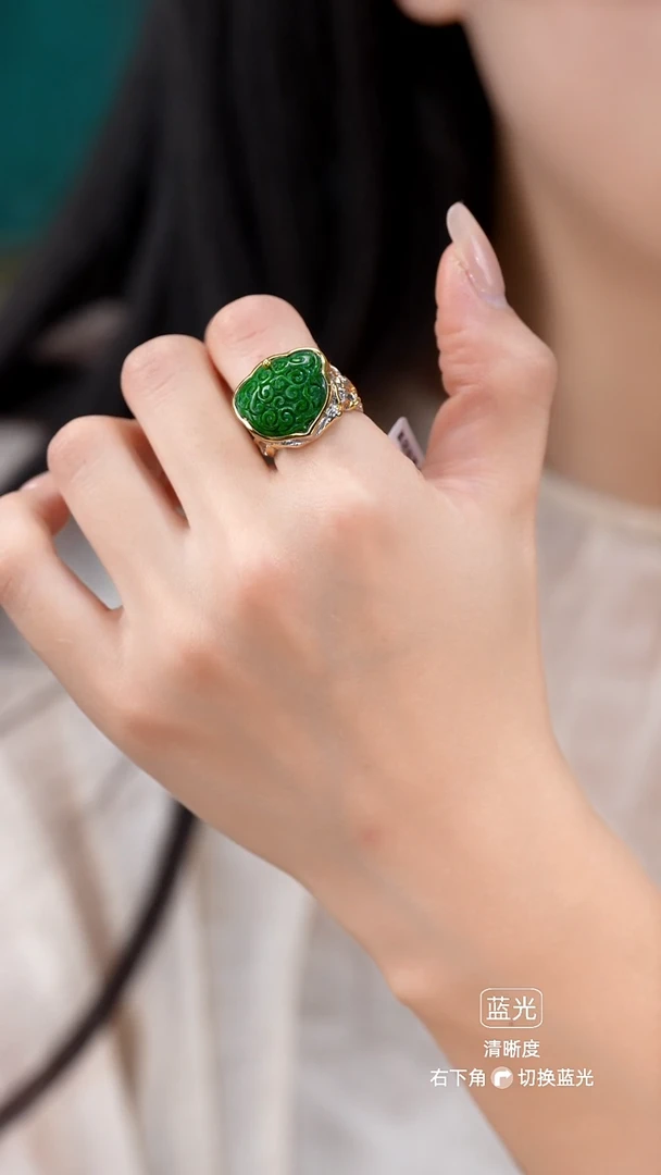 未镶嵌戒圈翡翠62