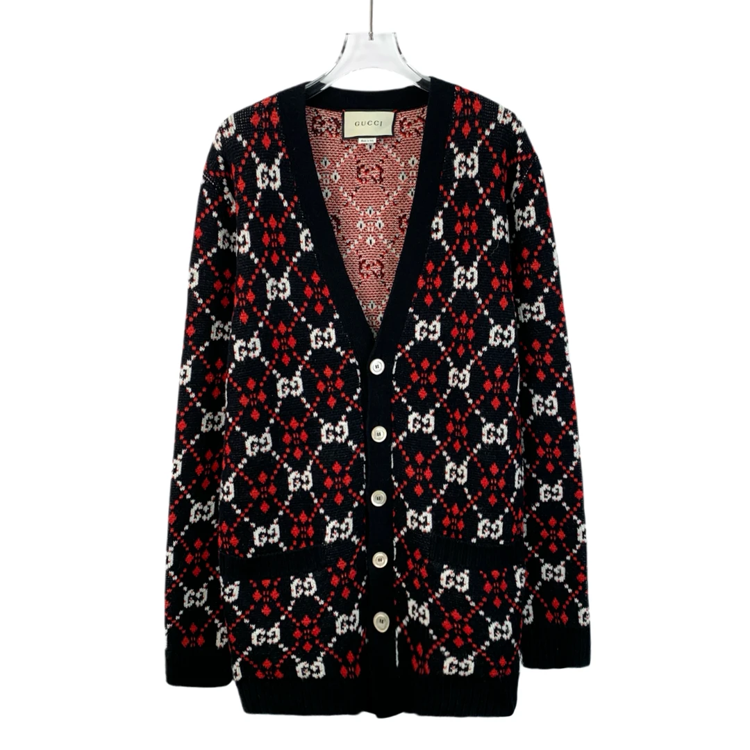 99新 GUCCI/古驰 CW060 logo提花满印外套 S码